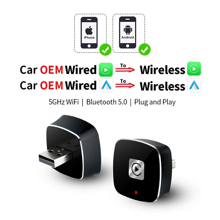 Draadloze Auto-adapter voor Android Auto, Type C Auto Draadloze Auto-dongle Snelle Verbinding voor Android, Directe Plug-in USB-adapter, Mini Auto Draadloze Auto-adapter Plug and Draadloze Auto-adapter voor Android Auto, Type C Auto Draadloze Auto-dongle Snelle Verbinding voor Android, Directe Plug-in USB-adapter, Mini Auto Draadloze Auto-adapter Plug and